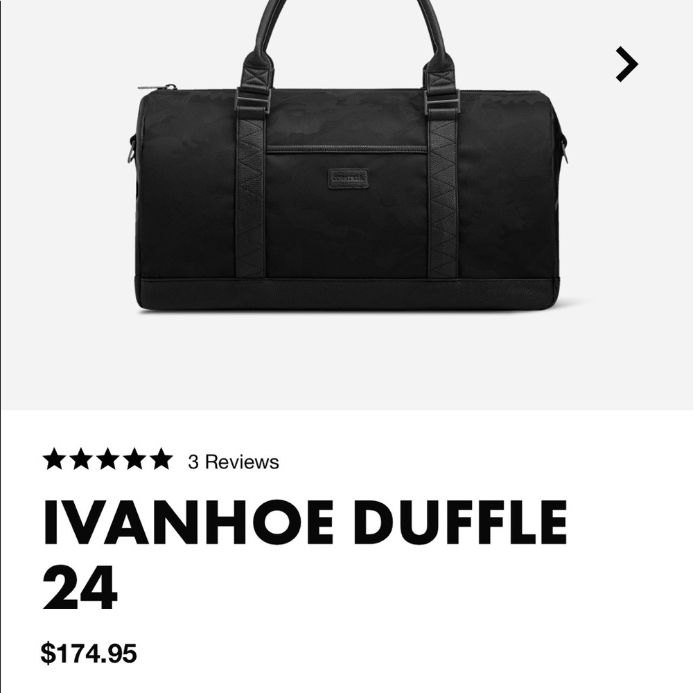 Corkcicle Ivanhoe duffle- black camo